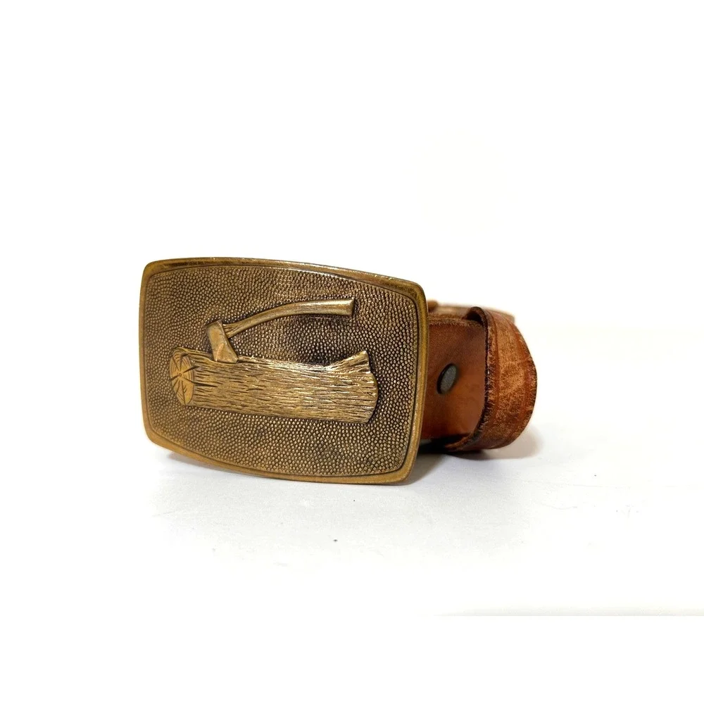 Tool Craft Top Grain Cowhide Leather Carved Tooled Belt Size 40‎ Brass Buckle